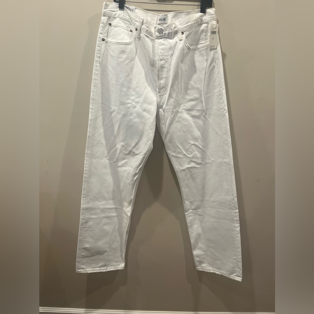 NEW AGOLDE Kelly High-Rise Straight-Leg Jeans in Milkshake, Size 31 - Picture 2 of 7